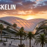 SoFi Stadium í Inglewood nálægt Los Angeles sem hýsir leiki á HM 2026